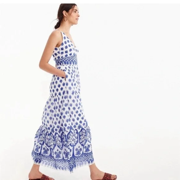 J. Crew Santorini Block Print Maxi Dress - Picture 4 of 4